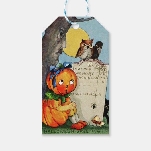 Little Pumpkin Girl en Friends Cadeaulabel (Voorkant)