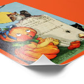 Little Pumpkin Girl en Friends Foto Afdruk (Hoek)