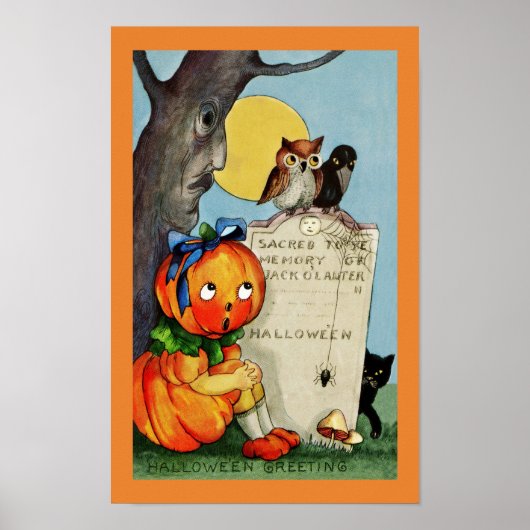 Little Pumpkin Girl en Friends Poster (Voorkant)
