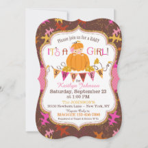 Little Pumpkin Girl Fall verlaat Baby shower