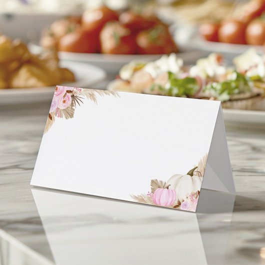 Little Pumpkin Girl Food Tent Place Card Plaatskaartje