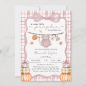 Little Pumpkin Girl Kleding Herfst Baby shower Kaart (Voorkant)