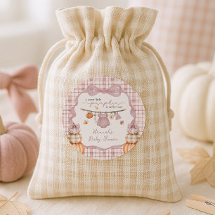 Little Pumpkin Girl Kleding Herfst Baby shower Ronde Sticker