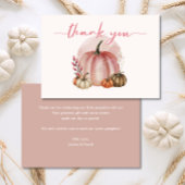 Little Pumpkin Girl Roze Baby shower Bedankt