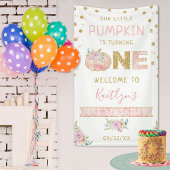 Little Pumpkin Girls 1st Birthday Welkom Spandoek