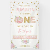 Little Pumpkin Girls 1st Birthday Welkom Spandoek (Verticaal)