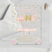 Little Pumpkin Girls 1ste verjaardag Acryl Uitnodigingen