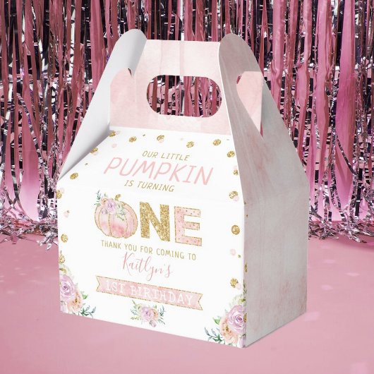 Little Pumpkin Girls 1ste verjaardag Bedankdoosjes