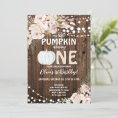 Little Pumpkin Girls 1ste verjaardag Kaart (Staand voorkant)