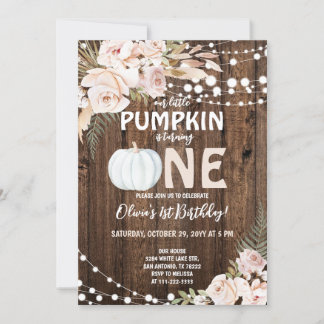 Little Pumpkin Girls 1ste verjaardag Kaart