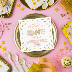 Little Pumpkin Girls 1ste verjaardag Servet