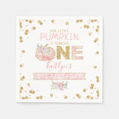 Little Pumpkin Girls 1ste verjaardag Servet (Voorkant)