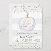Little Pumpkin Glitter Baby shower Invitation Kaart (Voorkant)