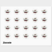 Little Pumpkin Gold Burgundy Ronde Sticker (Vel)