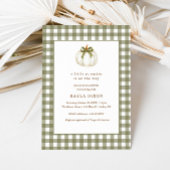 Little Pumpkin Green Genderneutraal Baby shower Kaart