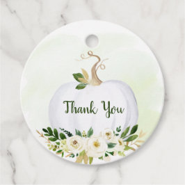 Little Pumpkin Greenery Gold Baby shower Bedankjes Labels