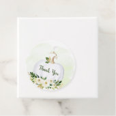 Little Pumpkin Greenery Gold Baby shower Bedankjes Labels (In situ)