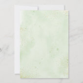 Little Pumpkin Greenery Gold Baby shower Kaart (Achterkant)