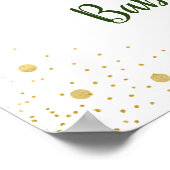 Little Pumpkin Greenery Gold Baby shower Welcome Poster (Hoek)