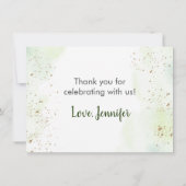 Little Pumpkin Greenery Gold Bedankt (Achterkant)