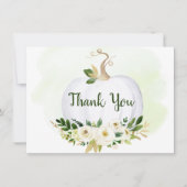 Little Pumpkin Greenery Gold Bedankt (Voorkant)