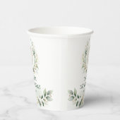 Little Pumpkin Greenery Gold Boy Herfst 1st Birthd Papieren Bekers (Rechts)