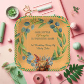 Little Pumpkin Greenery Wreath Fall Pumpkin Peach  Papieren Bordje