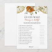 Little Pumpkin Guess Wie Baby shower Game Kaart (Voorkant / Achterkant)