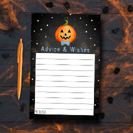 Little Pumpkin Halloween Baby shower Advice