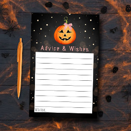 Little Pumpkin Halloween Baby shower Advice