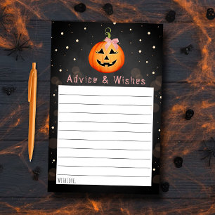 Little Pumpkin Halloween Baby shower Advice