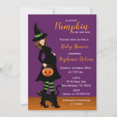 Little Pumpkin Halloween Baby shower Invitation Kaart (Voorkant)