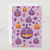 Little Pumpkin Halloween Baby shower Kaart (Achterkant)