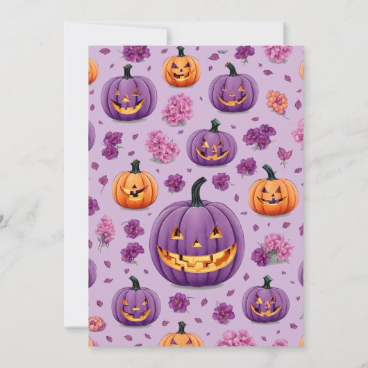 Little Pumpkin Halloween Baby shower Kaart (Achterkant)