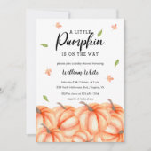 Little Pumpkin Halloween Herfst Baby shower Kaart (Voorkant)