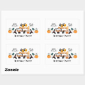 Little Pumpkin Happy Halloween Party Balloon Funky Rechthoekige Sticker (Vel)