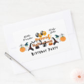 Little Pumpkin Happy Halloween Party Balloon Funky Rechthoekige Sticker (Envelop)