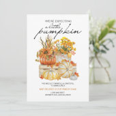 Little Pumpkin Harvest Thankful Grateful Pregnancy Aankondiging (Staand voorkant)
