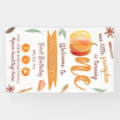 Little Pumpkin Herfst 1st Birthday Party Welkom Spandoek (Horizontaal)