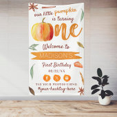 Little Pumpkin Herfst 1st Birthday Party Welkom Spandoek