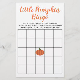 Little Pumpkin Herfst Autumn Baby shower Bingo Kaa