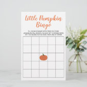 Little Pumpkin Herfst Autumn Baby shower Bingo Kaa (Staand voorkant)
