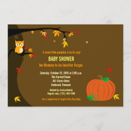 Little Pumpkin Herfst Autumn Baby shower Invitatio Kaart