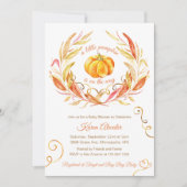 Little Pumpkin Herfst Autumn Baby shower Invitatio Kaart (Voorkant)