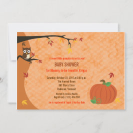 Little Pumpkin Herfst Autumn Baby shower Invitatio Kaart