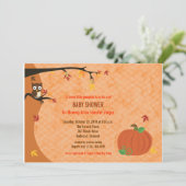 Little Pumpkin Herfst Autumn Baby shower Invitatio Kaart (Staand voorkant)
