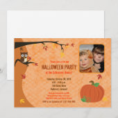Little Pumpkin Herfst Autumn Photo Party Invitatio Kaart (Voorkant / Achterkant)