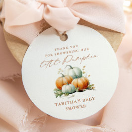 Little Pumpkin Herfst Baby shower Bedankt Bedankjes Labels