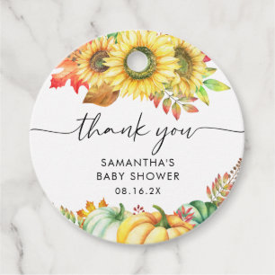 Little Pumpkin Herfst Baby shower Bedankt Bedankjes Labels