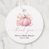 Little Pumpkin Herfst Baby shower Bedankt Bedankjes Labels (Voorkant)